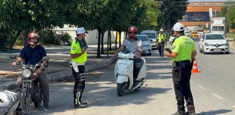 Adana'da trafik denetiminde 23 motosiklet sürücüsüne ve 2 yolcuya ceza kesildi