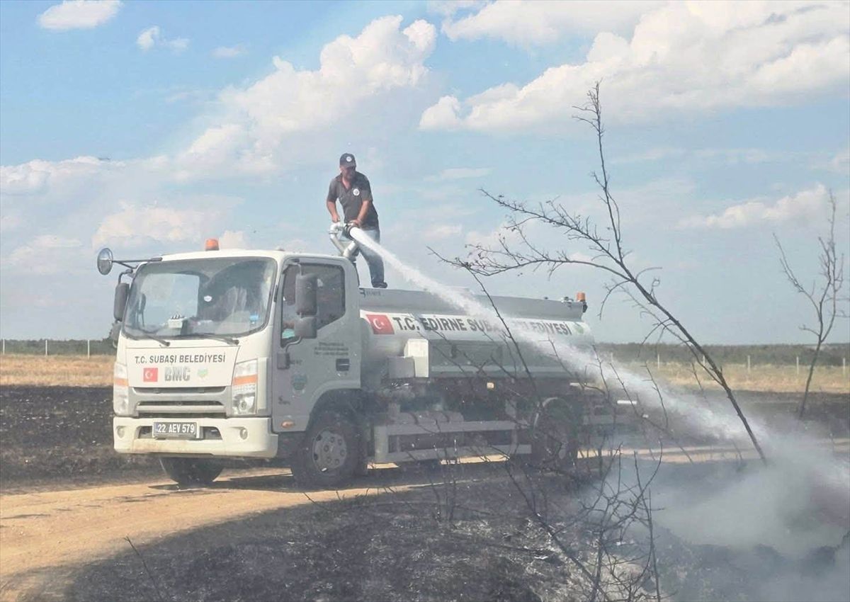 Edirne'de çıkan orman yangını söndürüldü