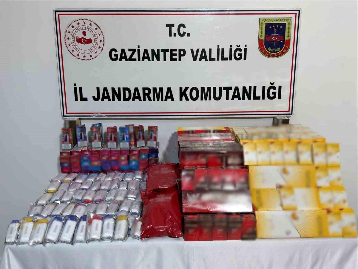 Gaziantep'te Kaçakçılık Operasyonu: 1 Milyon 150 Bin TL Değerinde Malzeme Ele Geçirildi