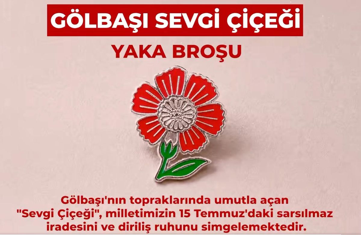 15 Temmuz'un 10. yılına özel rozet: Sevgi çiçeğinden ilham
