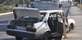 İzmir'de kontrolden çıkarak karşı şeride geçen otomobildeki 5 kişi yaralandı