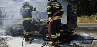 Muğla'da otomobilde çıkan yangın söndürüldü