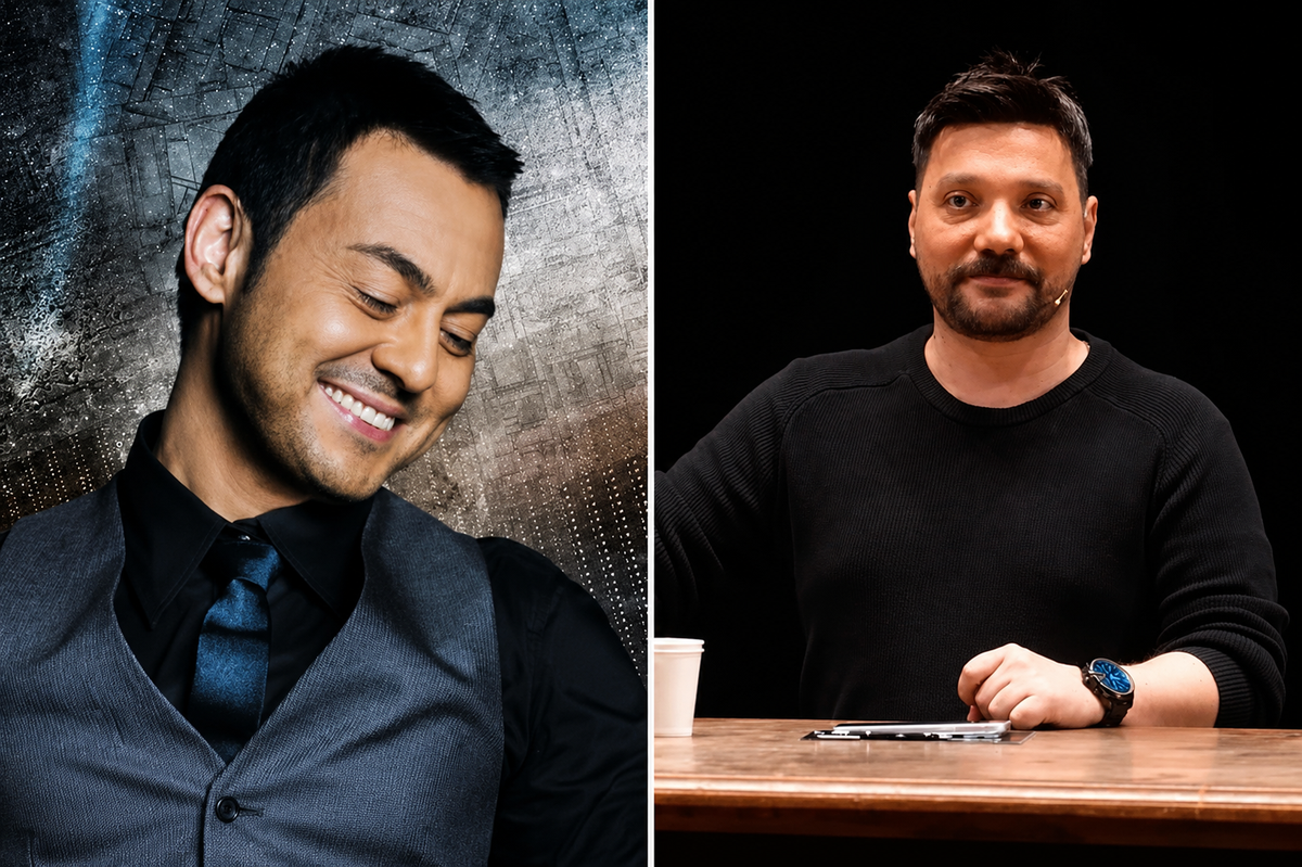 Serdar Ortaç sahneperformansı sırasında