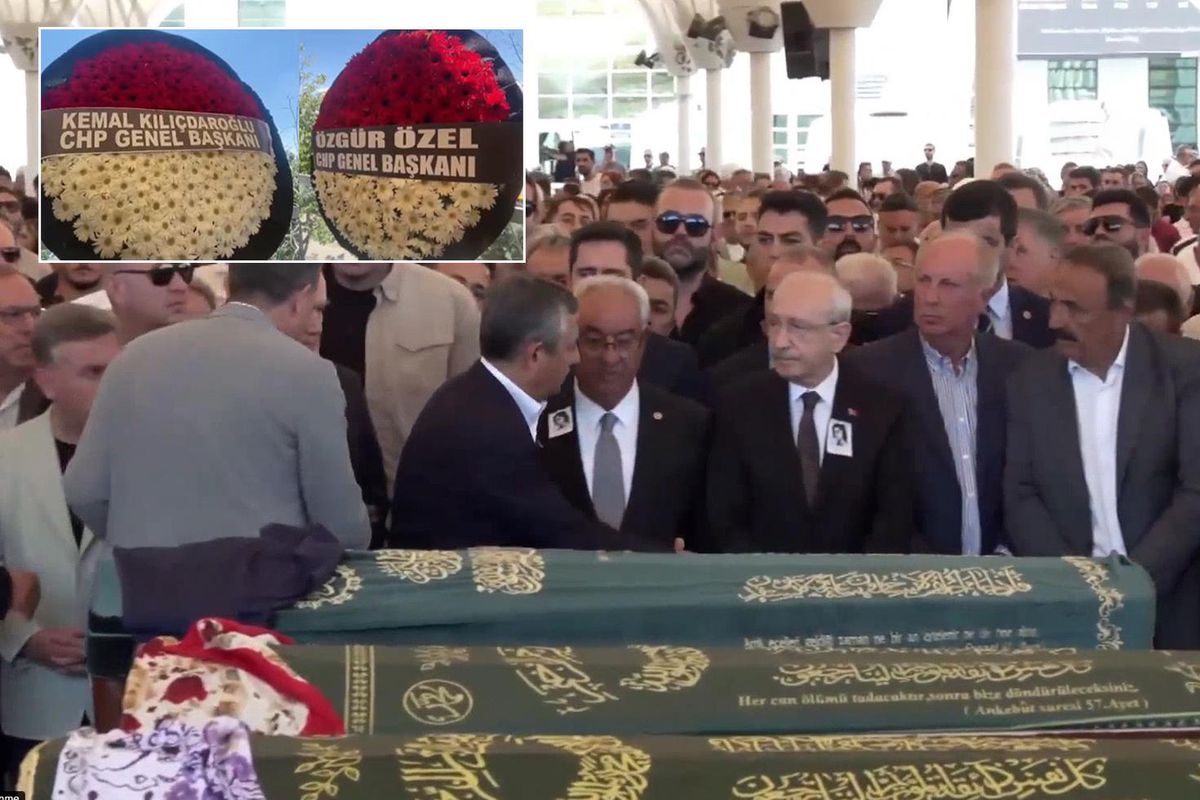 Olcay Baykal'ın cenaze töreninden bir kesit.