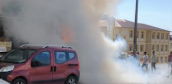 Siirt'te market önünde çıkan yangın söndürüldü