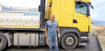 Tırın motor kısmından kurtardığı yavru kediyi kızının yardımıyla annesine kavuşturdu
