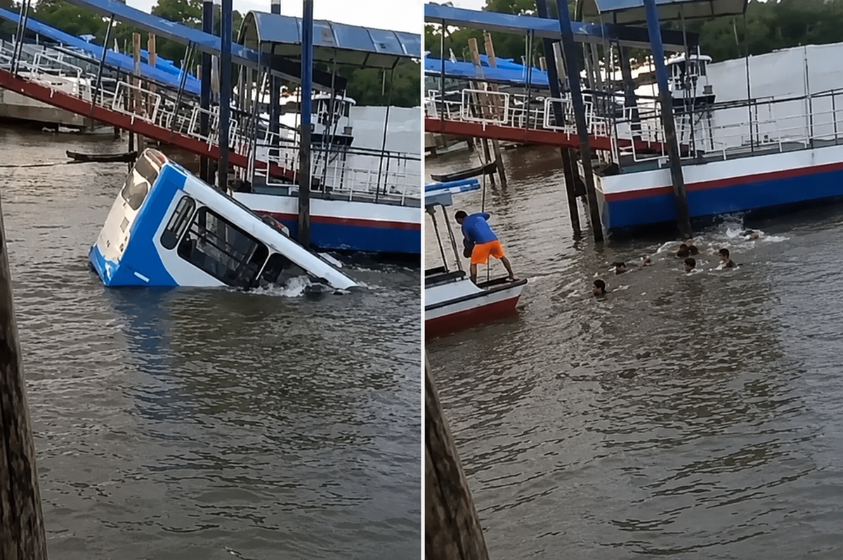 Yolcu otobüsü nehre düştü! Kameralara yansıyan dehşet
