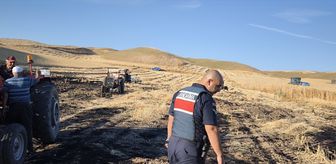 Yozgat'ta hububat ekili alan yangında zarar gördü