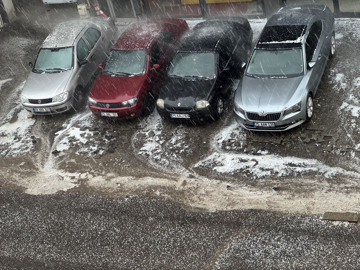 Ardahan'da sağanak ve dolu etkili oldu