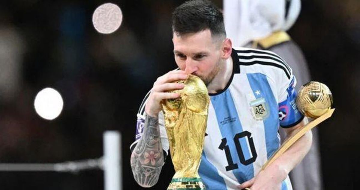 Arjantinli futbolcuların FIFA Dünya Kupası'nı kutladığı bir an.