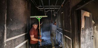 Filistin topraklarını gasbeden İsrailliler Nablus'ta bir evi ateşe verdi