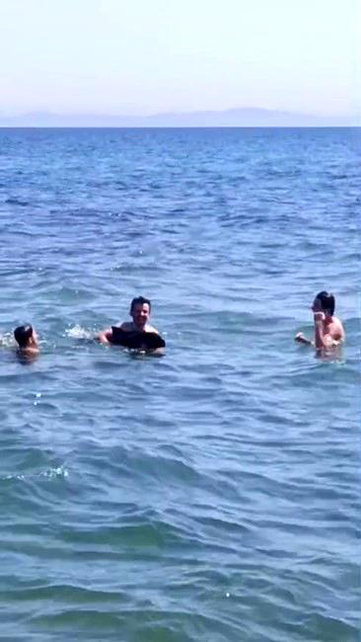 Şarköy'de denize girenlerin arasına yavru yunus daldı: Eğlenceli anlar kamerada