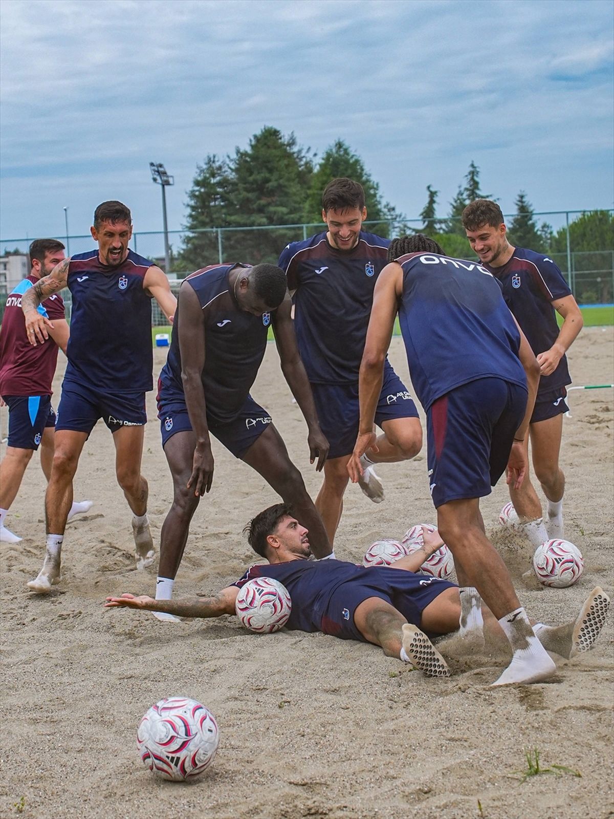 Trabzonspor futbol takımı antrenmanda