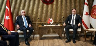 KKTC Cumhuriyet Meclisi Başkanı Öztürkler, İYİ Parti Genel Başkanı Dervişoğlu'nu kabul etti