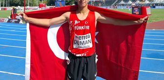 Milli atlet Yunus Emre Civelek, Avrupa'da Türkiye rekoru kırarak şampiyon oldu