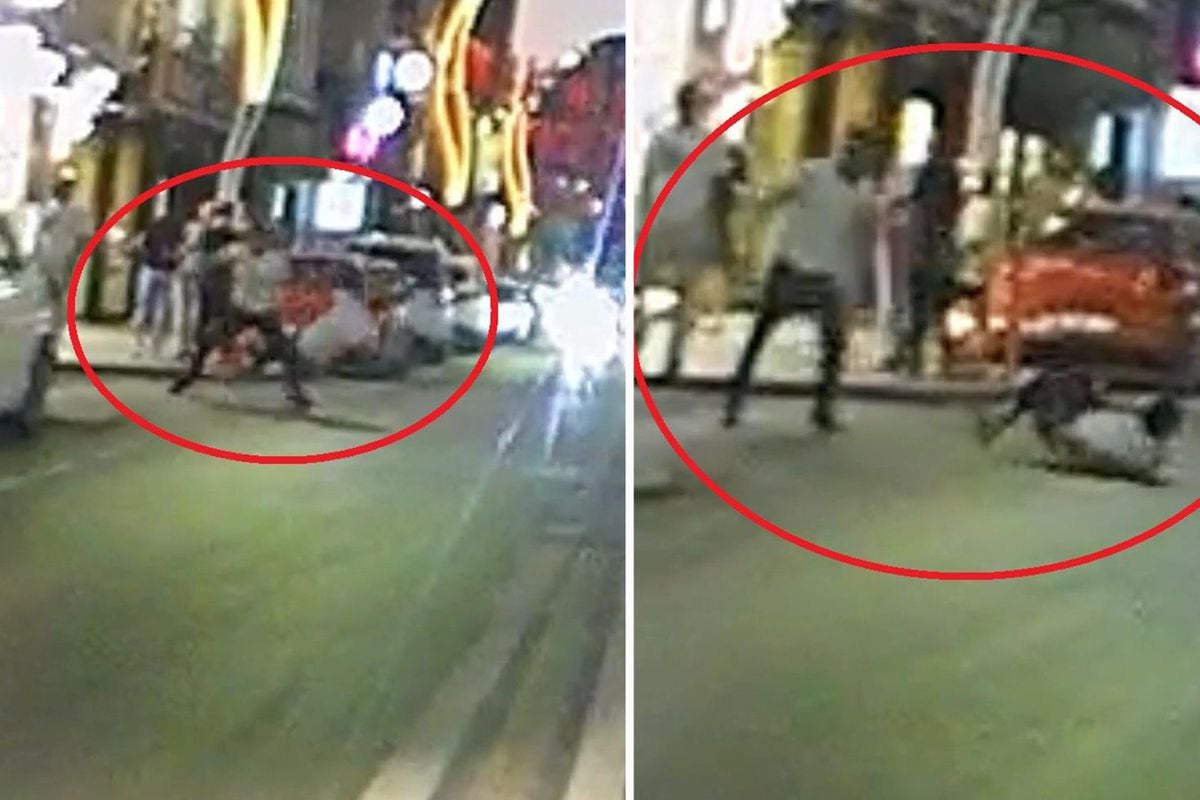 Samsun'da taşkınlık yapan alkollü şahsı tek yumrukla yere serdi: O anlar kamerada