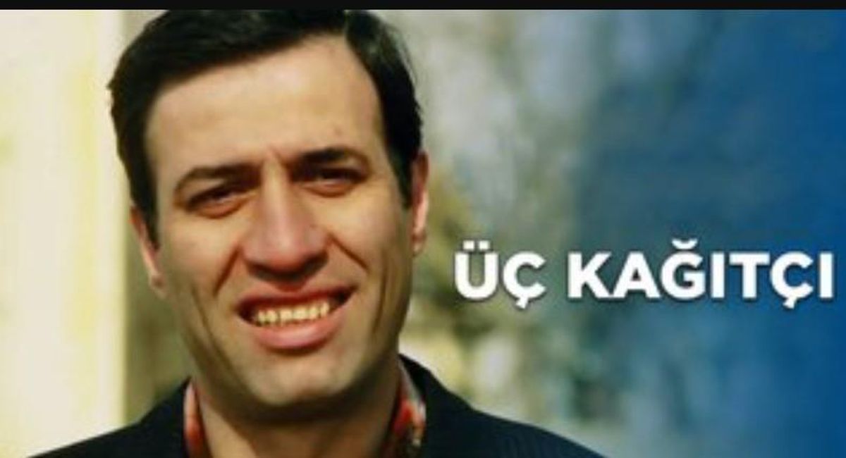 Üç Kağıtçı filminin başrol oyuncularından birinin fotoğrafı