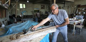 'Yaşayan İnsan Hazinesi' ödüllü usta, ceviz ağacından yaptığı bastonları kehribarla süsledi