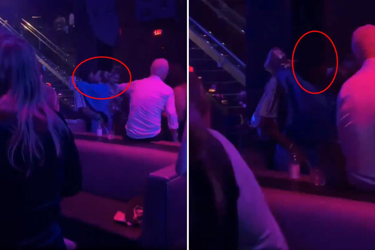 Kylian Mbappe ve Ester Exposito'nun Miami'de bir gece kulübünde öpüşürken çekilmiş görüntüsü.