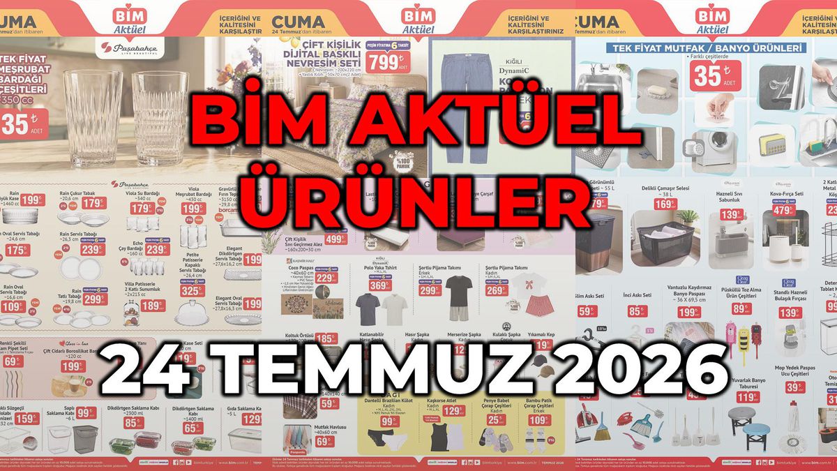 BİM 24 Temmuz aktüel ürünler kataloğu görseli