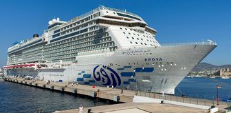 Bodrum'a 'Aroya' adlı kruvaziyer 2 bin 360 turistle geldi