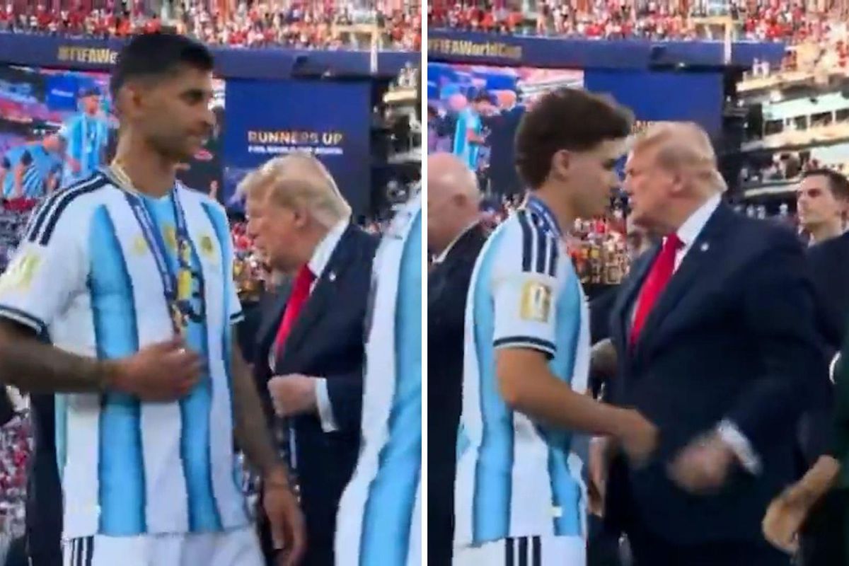 Cristian Romero'dan Donald Trump'a soğuk tavır! Elini sıkmadı