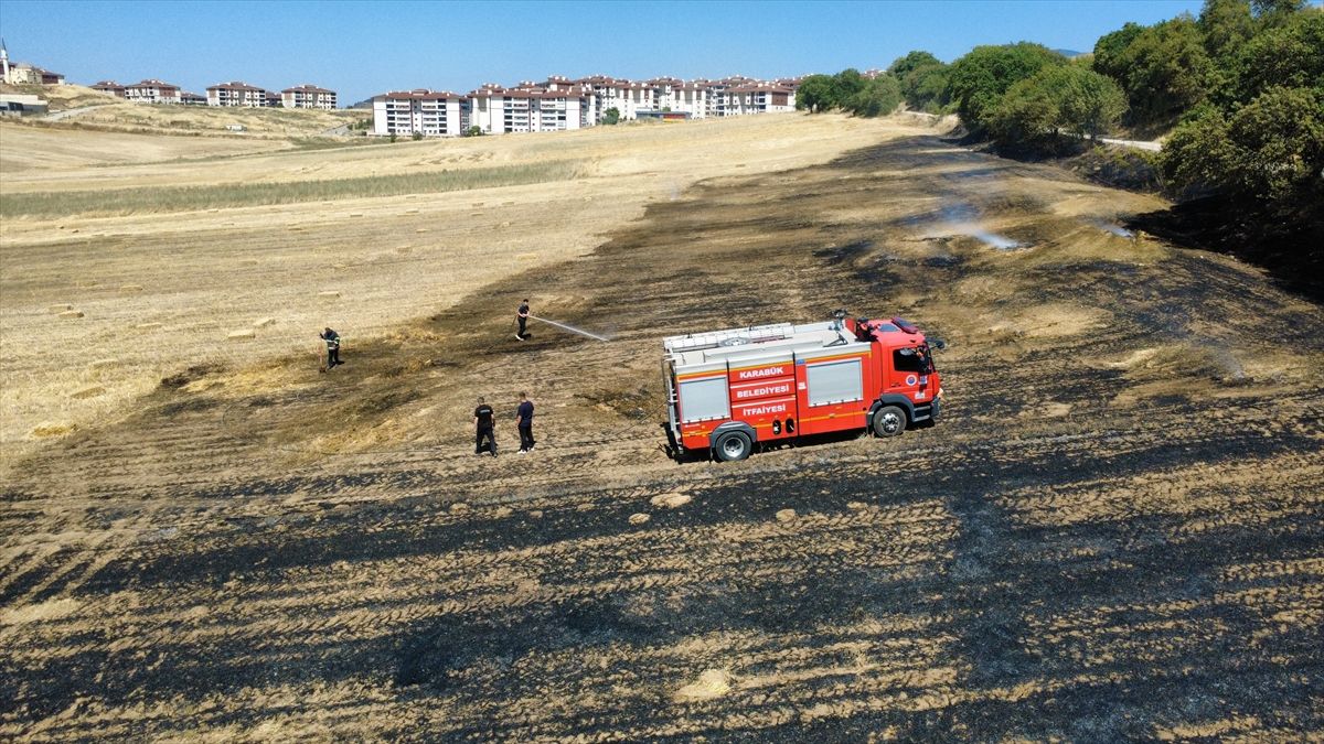 Karabük'te çıkan anız yangını kontrol altına alındı
