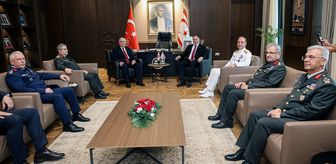 KKTC Cumhuriyet Meclisi Başkanı Öztürkler, Milli Savunma Bakanı Güler'i kabul etti