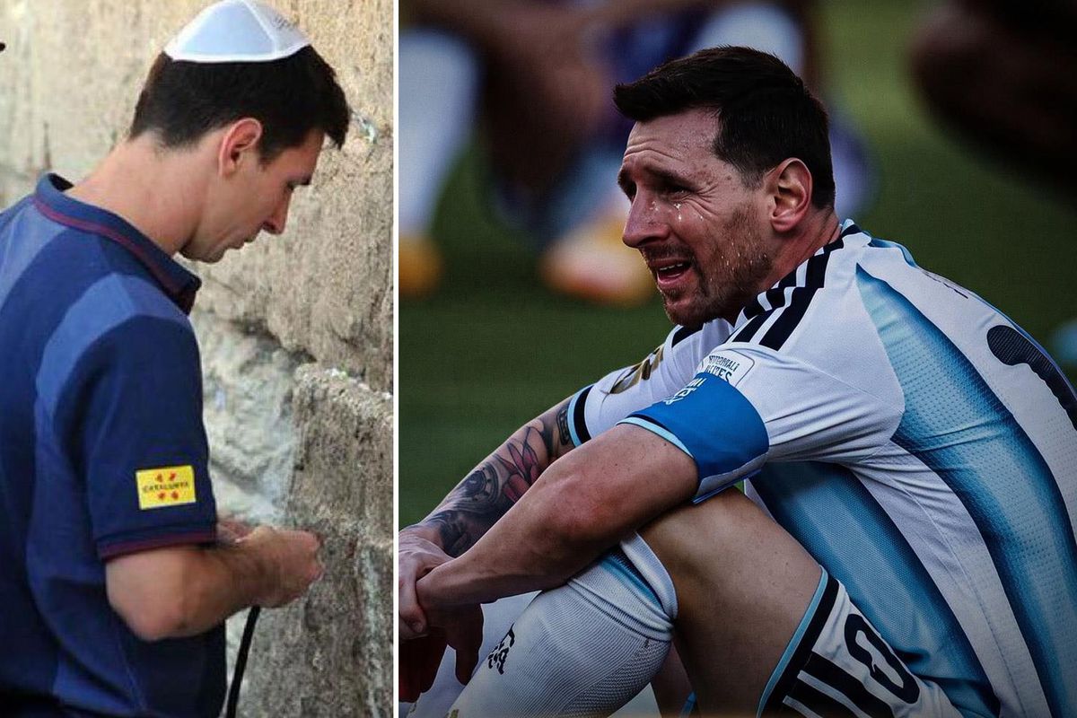 Lionel Messi sahada futbol oynarken