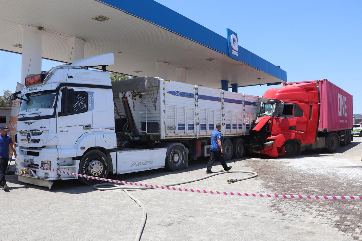 Arı sokması felaketi getirdi: Akaryakıt istasyonuna böyle daldı