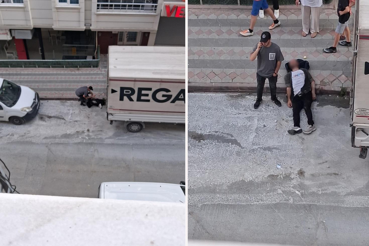 Kafasını defalarca kamyonet kasasına vurup kendisini bayılttı