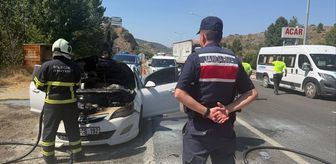 Bilecik'te otomobilde çıkan yangın söndürüldü