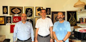 Bozyazı Kaymakamı Topsakaloğlu, naht sanatçısı Mustafa Eysen'i ziyaret etti