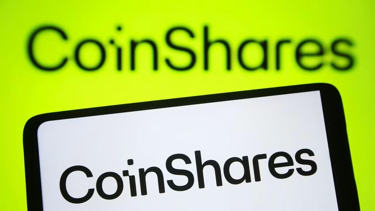 CoinShares logosu ve Avrupa haritası