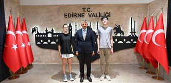 Edirne Valisi'nden LGS'de tam puan alan öğrencilere tebrik