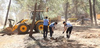 Gaziantep'te orman yangını riskine karşı temizlik çalışması yapıldı