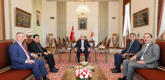 TBMM Başkanı Kurtulmuş, Yeni Yol Partisi Grup Başkanı Ekmen ile görüştü