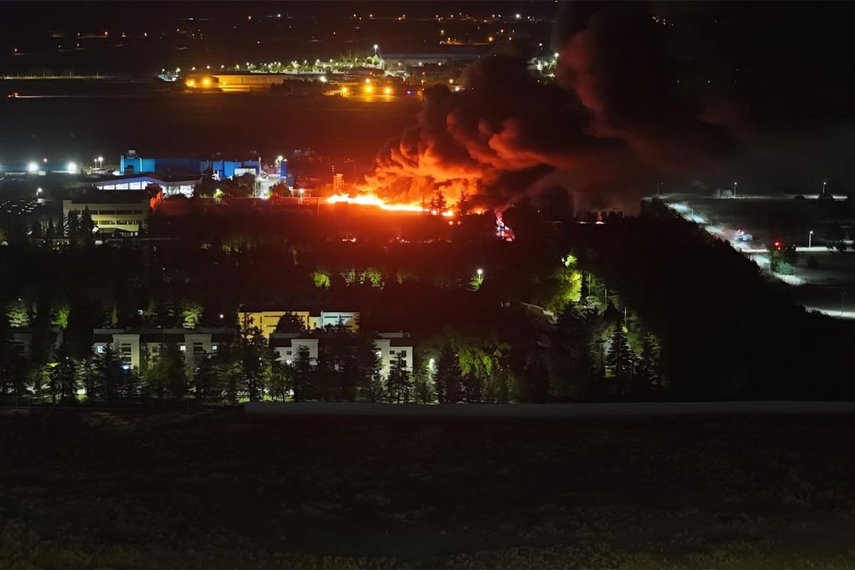 Eskişehir'de TUSAŞ fabrikasında yangın çıktı