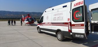 Tokat'ta ambulans helikopter 14 yaşındaki çocuk için havalandı
