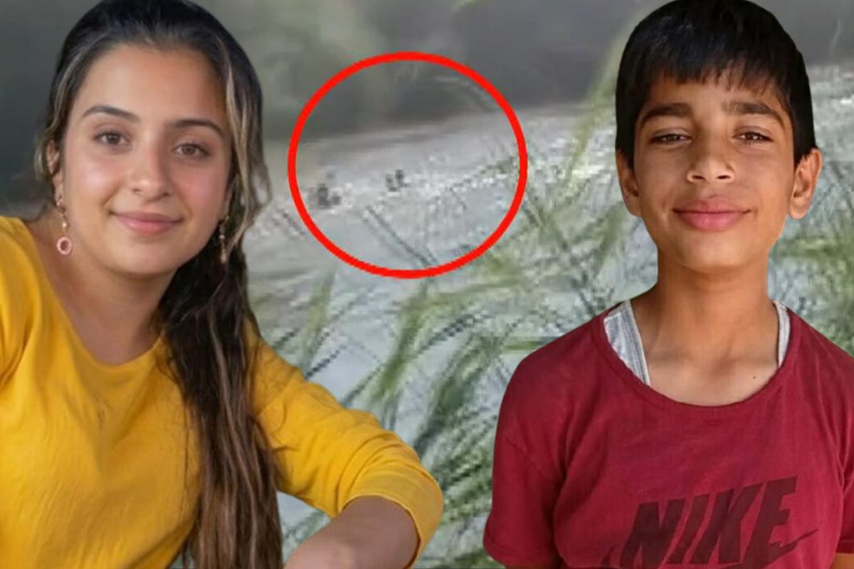 Eda ve Şahin'in nehirde akıntıya kapıldıkları anlar kamerada