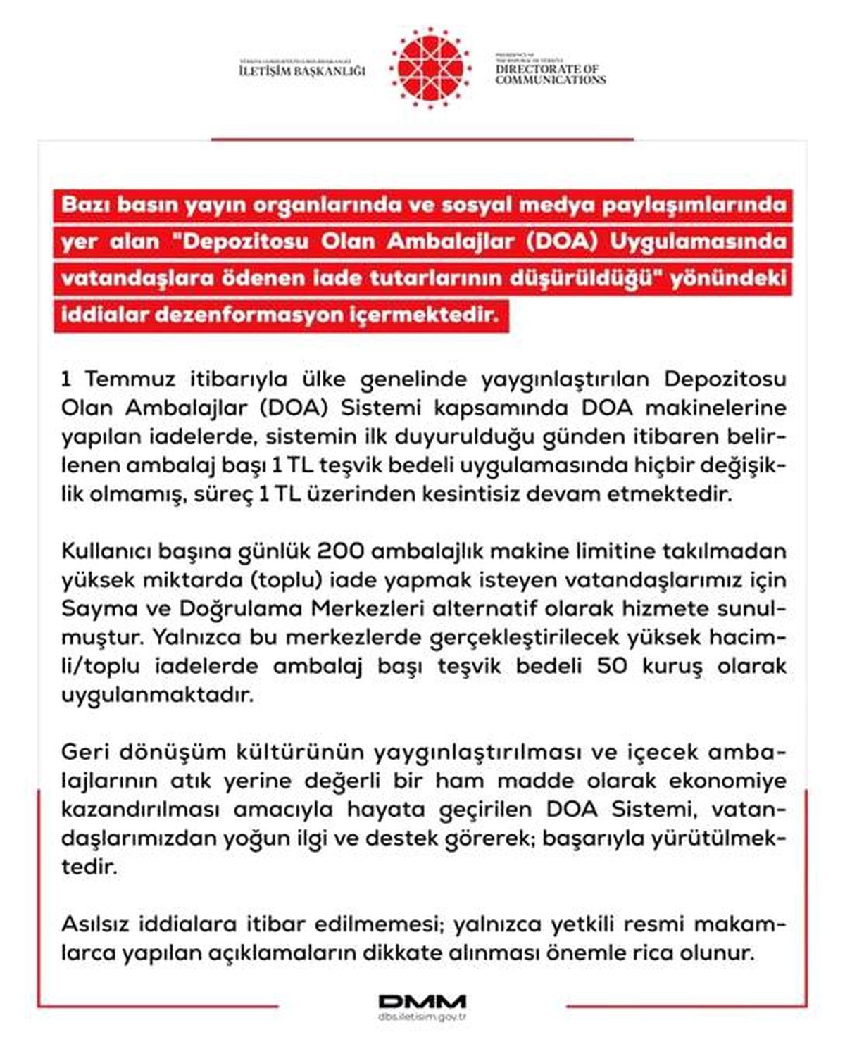 Dezenformasyonla Mücadele Merkezi (DMM) logosu.