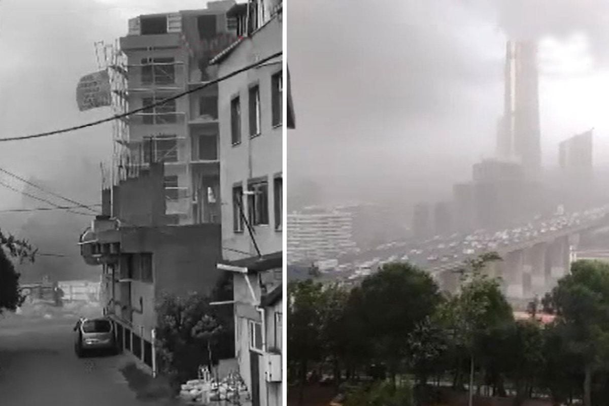 Hava aniden karardı, İstanbul'u fırtına esir aldı: Ağaçlar devrildi, çatılar uçtu