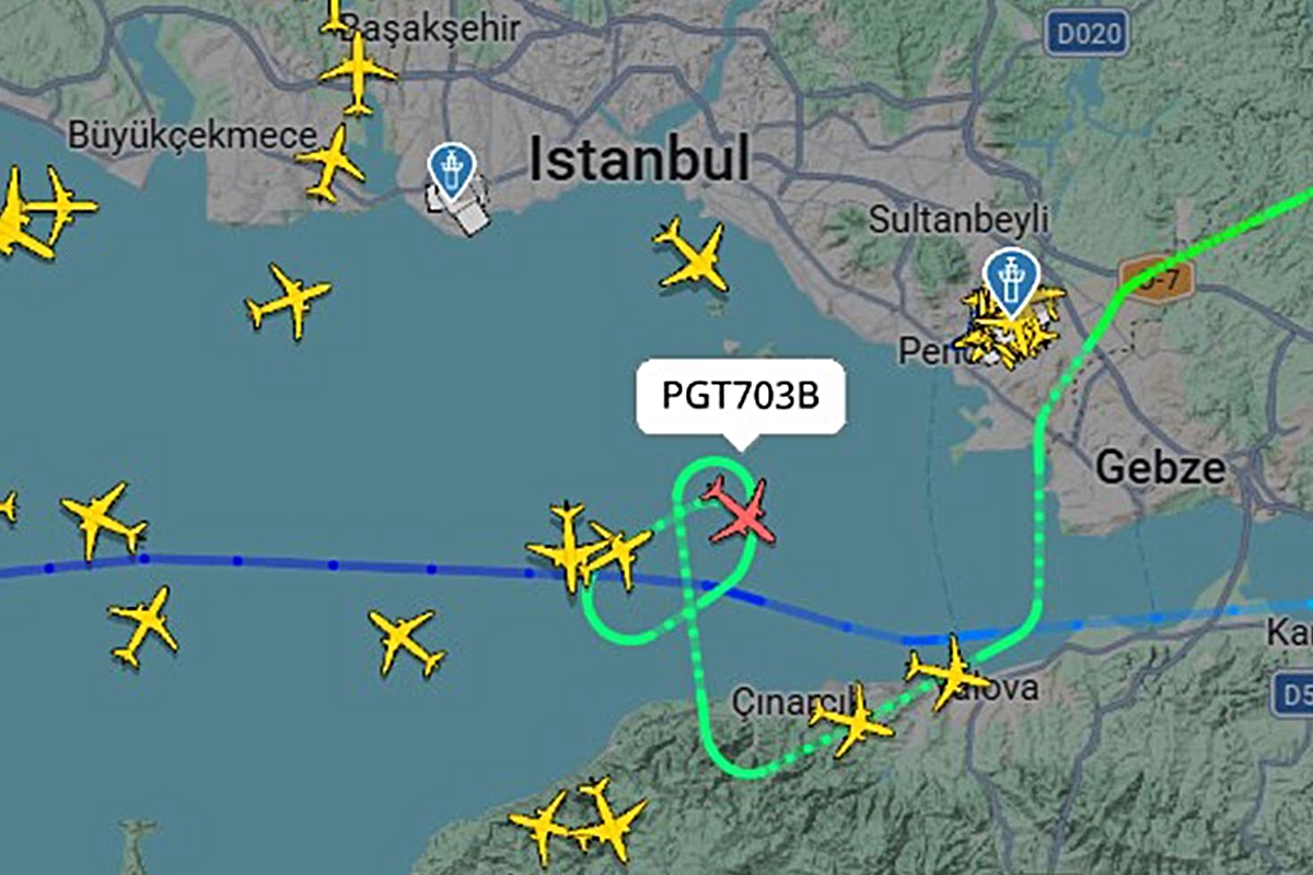 İstanbul’da fırtına; uçaklar havada tur atmak zorunda kaldı