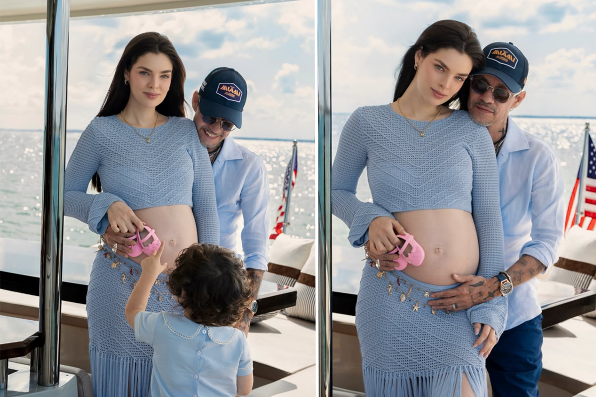 Şarkıcı Marc Anthony ve eşi Nadia Ferreira'nın yeni doğan kızları Myla.