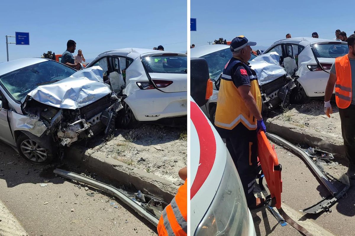 Kayseri'de feci kaza: 2 ölü, 9 yaralı
