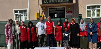 Kızılay Vezirköprü Şubesinden yaz Kur'an kurslarındaki çocuklara ziyaret