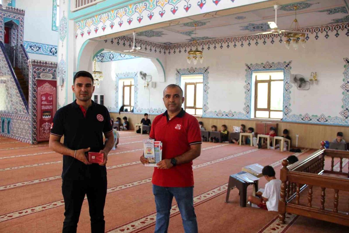Kuran kurslarında 112 Acil çağrı hattı tanıtımları sürüyor