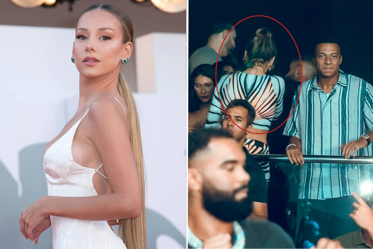 Kylian Mbappe ve Ester Exposito'nun Miami'de çekilmiş bir fotoğrafı.