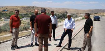 Yahşihan'da istinat duvarı çöken yolda yenileme çalışması başlatıldı