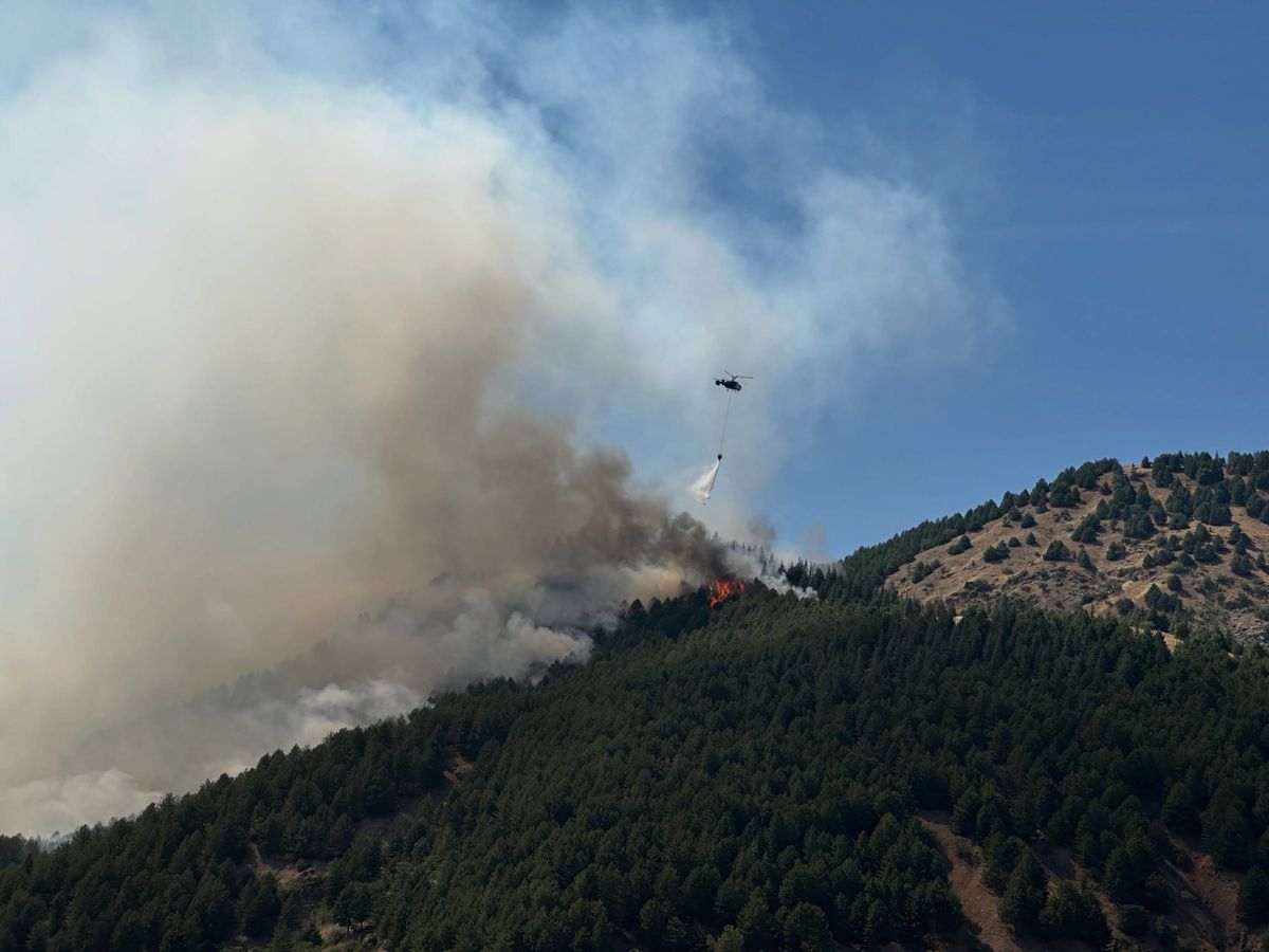 Adıyaman Sincik'te orman yangınına havadan ve karadan müdahale